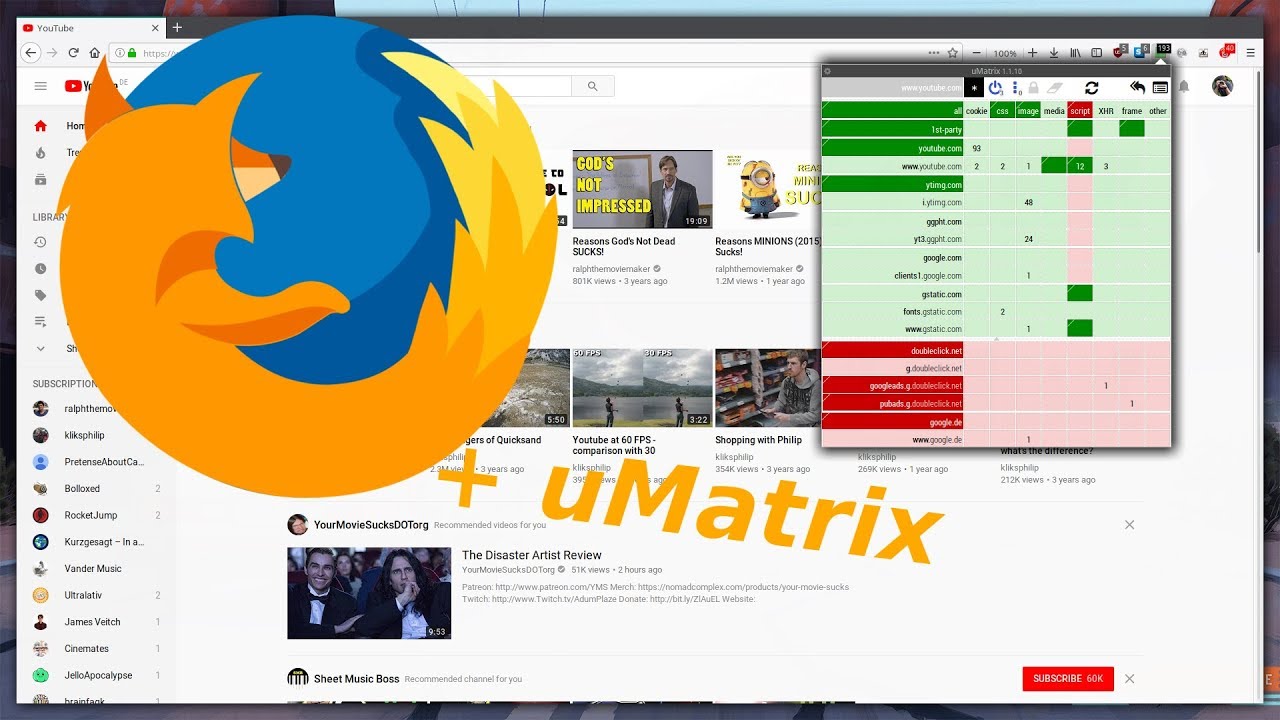 uMatrix add-on for Firefox &ndash; Secure browsing