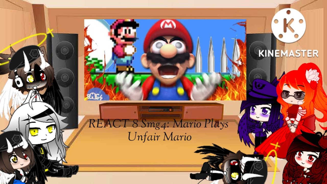 REACT 8 Smg4: Mario Plays Unfair Mario
