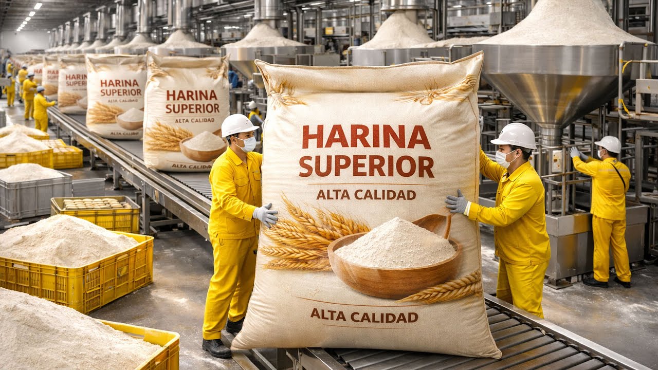 CÓMO se HACE HARINA de TRIGO en MEGA FÁBRICAS: Del GRANO a la HARINA (PROCESO) | En Masa