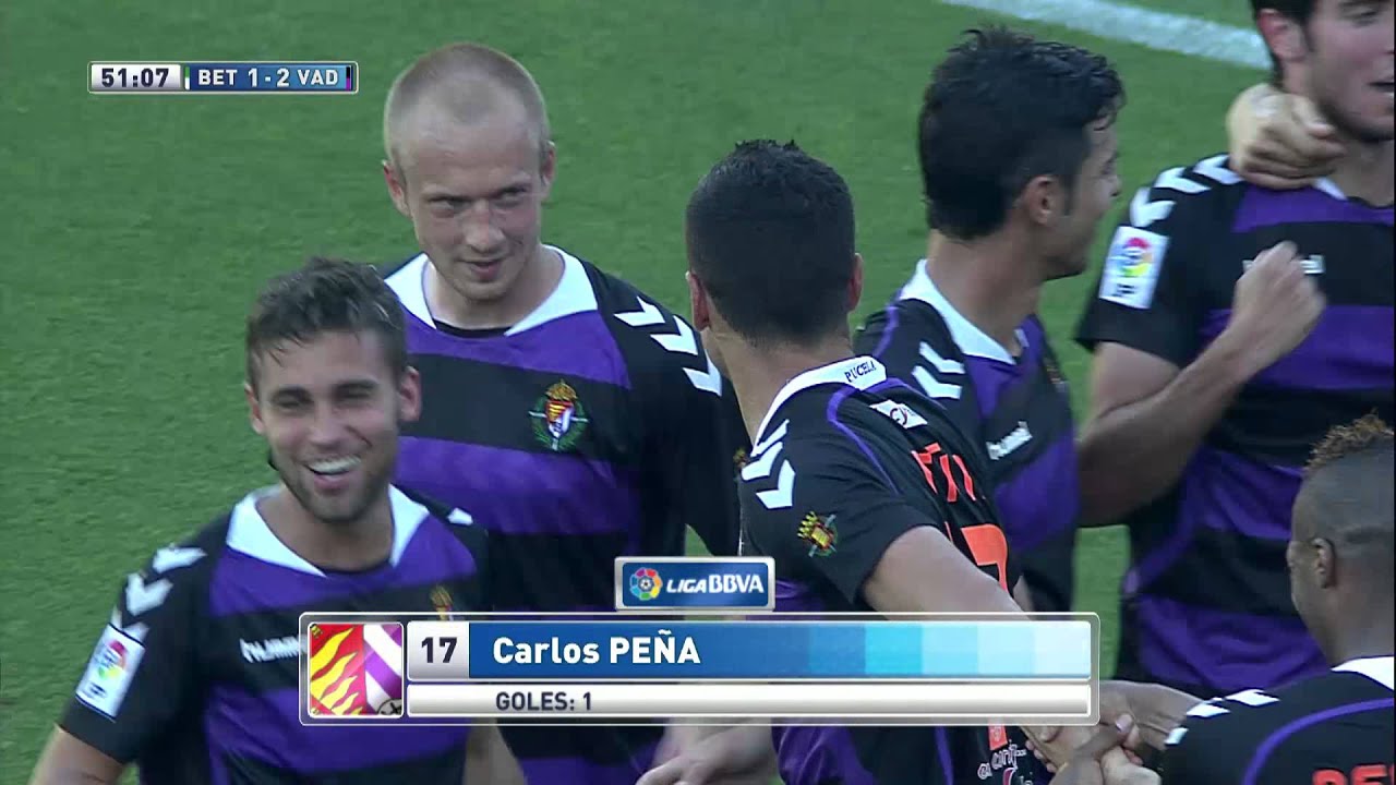 Goal of Pe&ntilde;a (1-2) Real Betis - Real Valladolid - HD