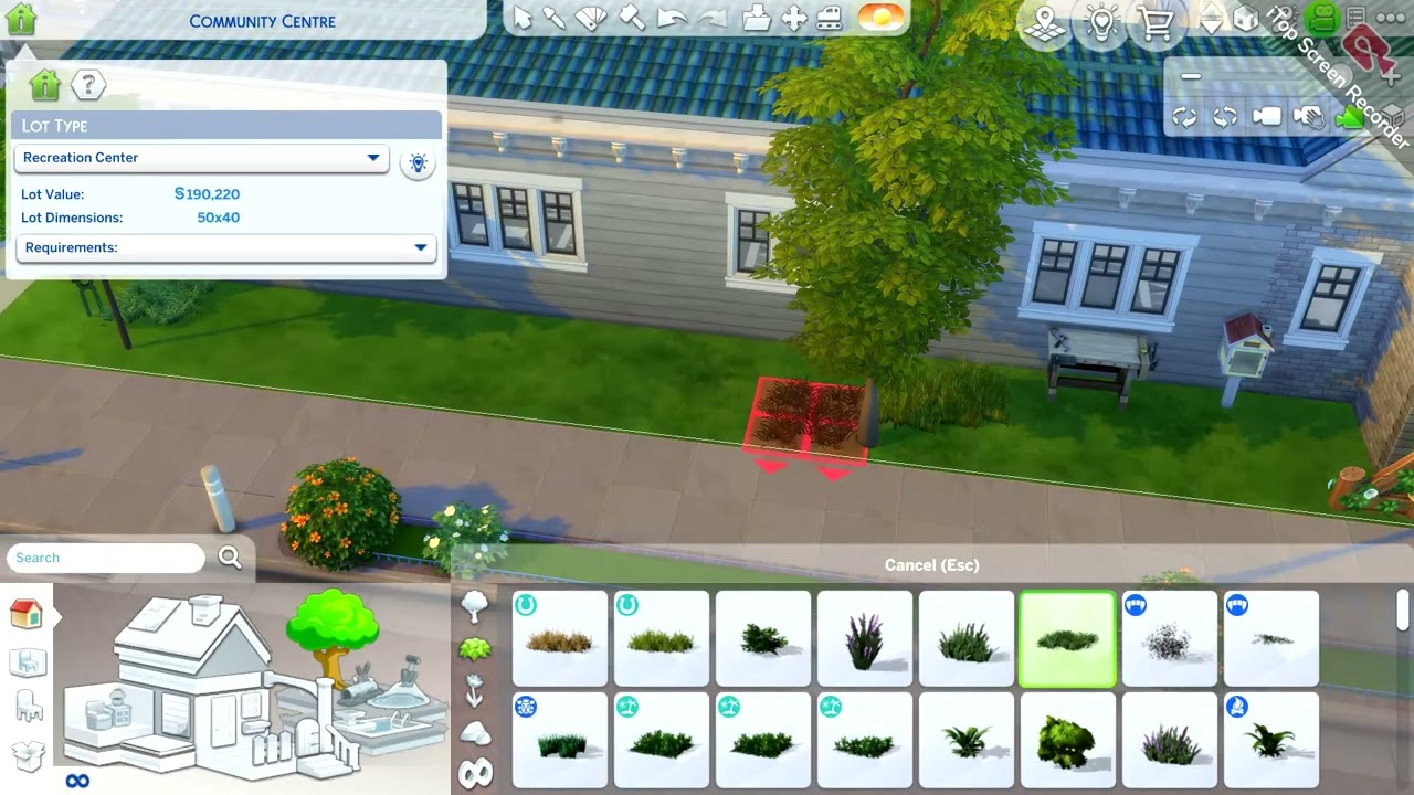 Sims4 Ep6 ShortVideo Community Center pt5 Working on Terrain