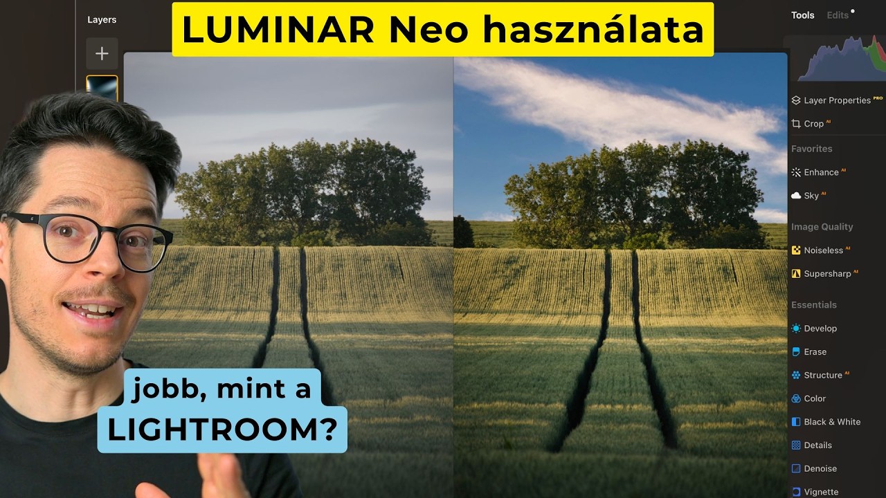 Luminar NEO: tájfotók és portrék szerkesztése
