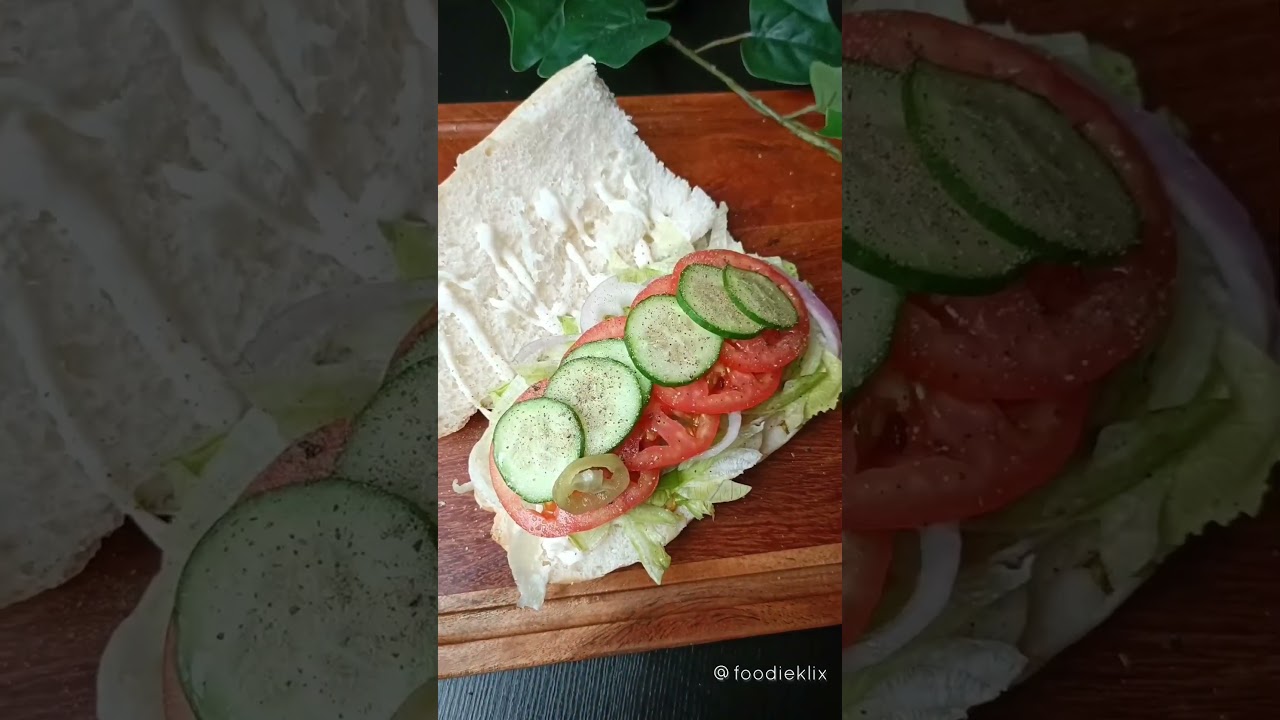 Homemade Subway Veggie Delight #youtubeshorts #shorts #subway #sandwich #breakfast