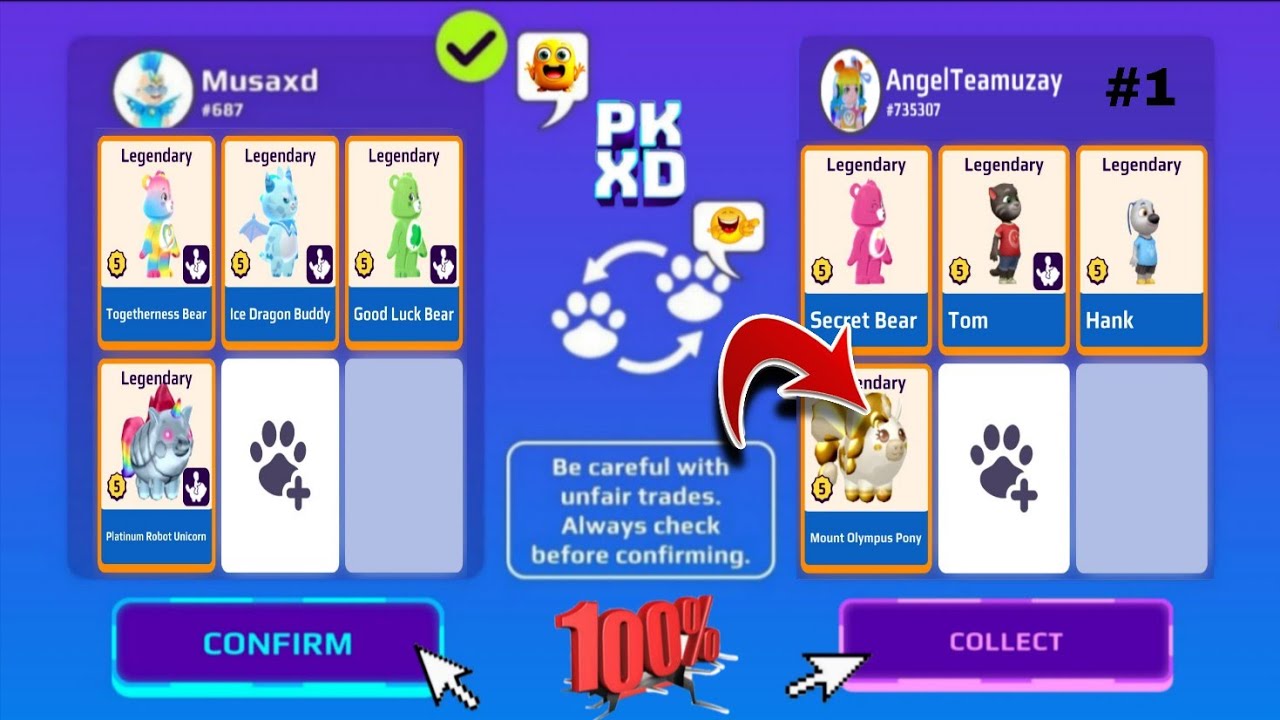 PKXD TOP 10 FRIENDS PET TRADE #1 : ANGEL TEAM UZAY 