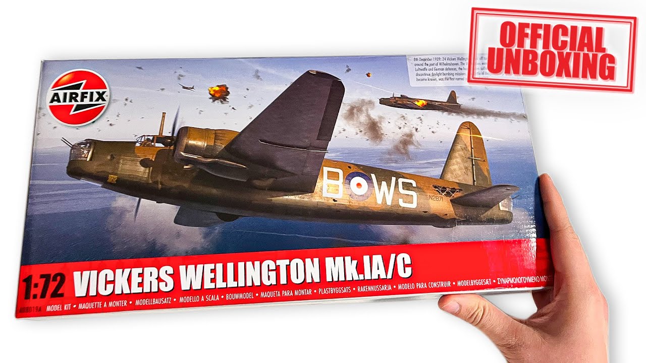 Official Unboxing Airfix: Vickers Wellington Mk.IA/C (A08019A)