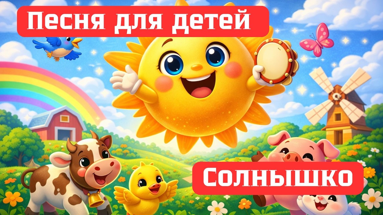 Солнышко ☀️ Весёлая песенка для малышей | Мультик 3D