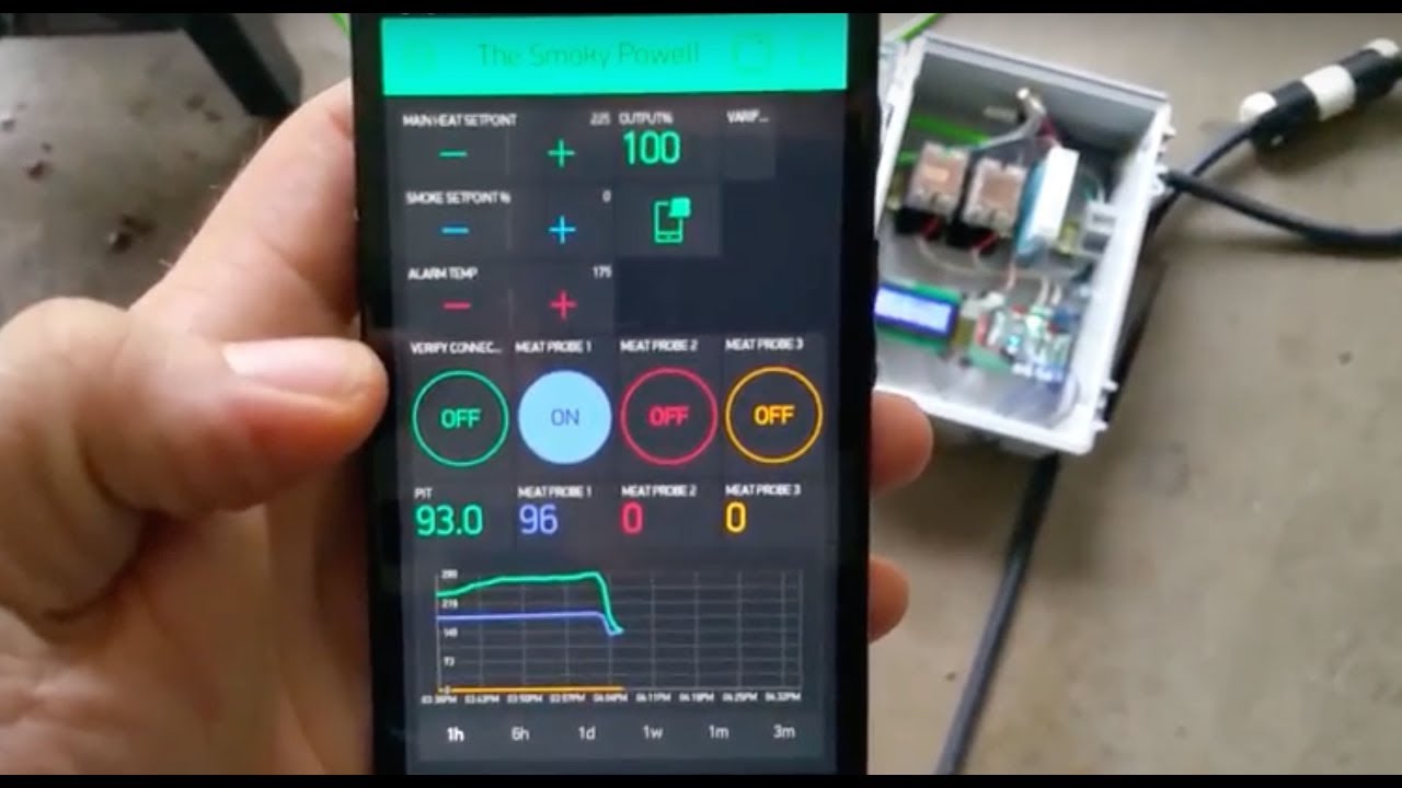 Blynk App BBQ smoker controller particle update