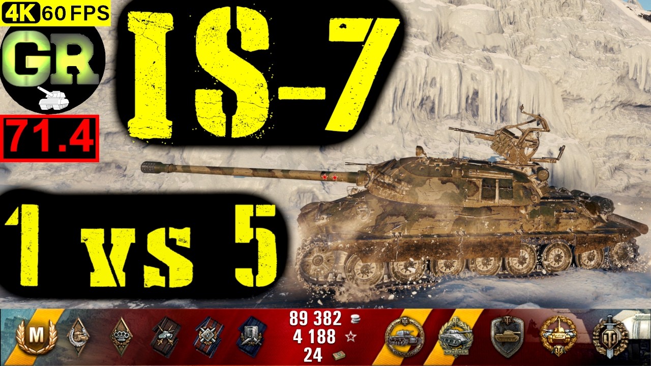 71_World of Tanks IS-7 WoT Replay - 9 Kills 6.2K DMG(Patch 1.4.0)