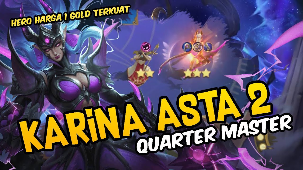 HERO 1 GOLD TERKUAT KARINA  6 QUARTER MASTER 6 IMMORTAL ! GRATIS ALUCARD B3 PAKE ASTA 2 MAGIC CHESS