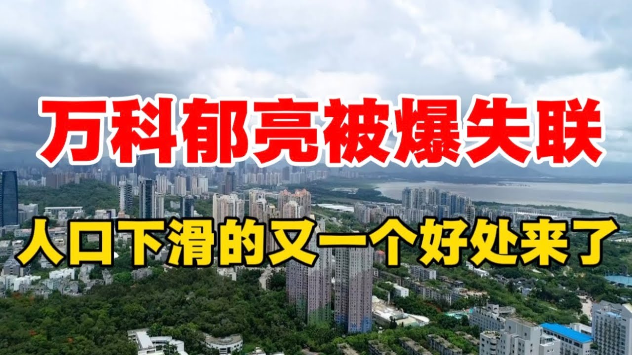 万科郁亮被爆失联，人口下滑的又一个好处来了！ ｜生孩子送房子