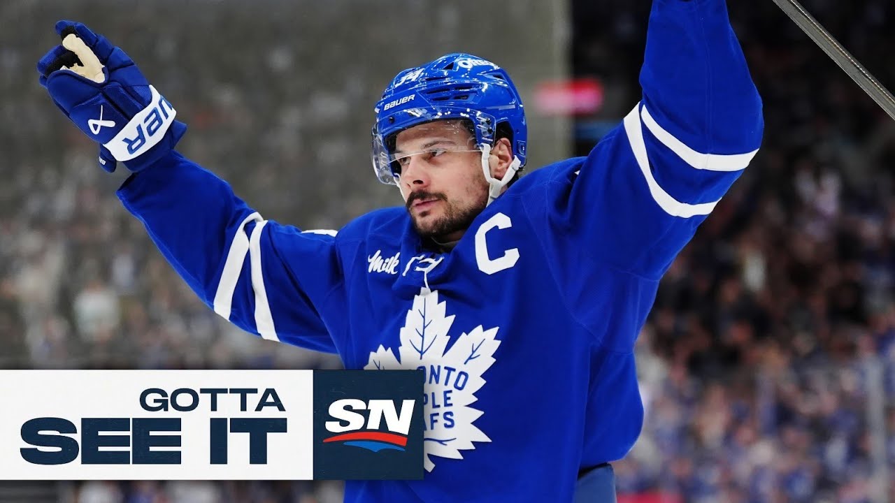 GOTTA SEE IT: Maple Leafs' Auston Matthews Erupts For A Hat Trick vs. Jets