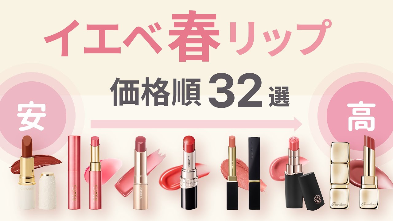 【口コミまとめ】イエベ春⑧・イエベ春さんにおすすめリップ 価格順 32選 | プチプラからデパコスまで【ガルちゃんまとめ】
