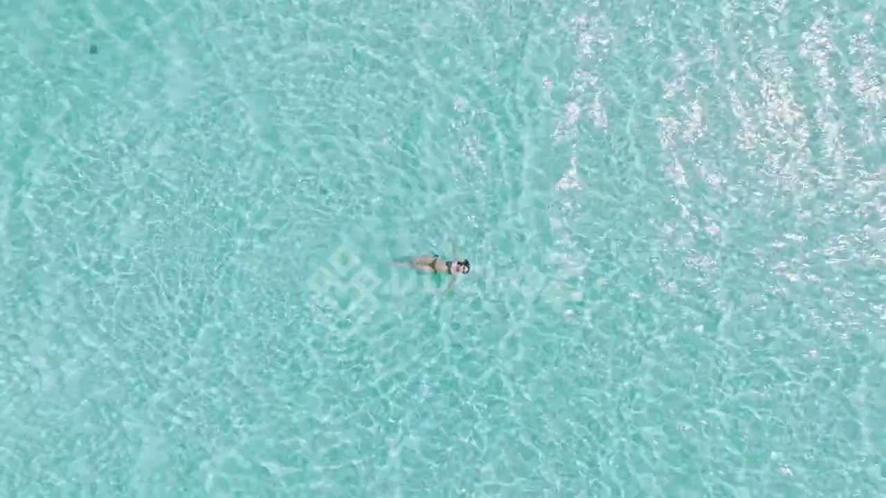 Floating Woman in Balabac | 4k Video Stock Footage