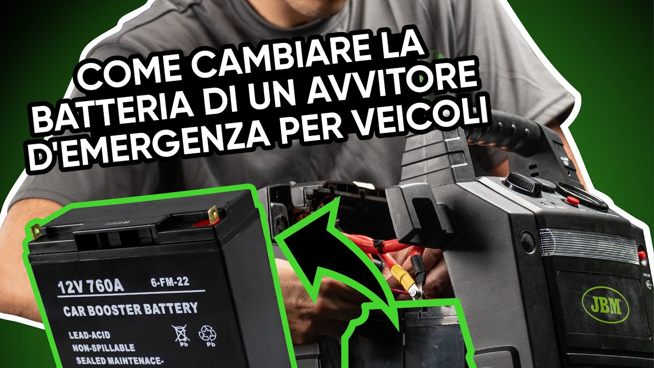 Come CAMBIARE la BATTERIA di un AVVIATORE D'EMERGENZA PER VEICOLI | 53687 - 53688