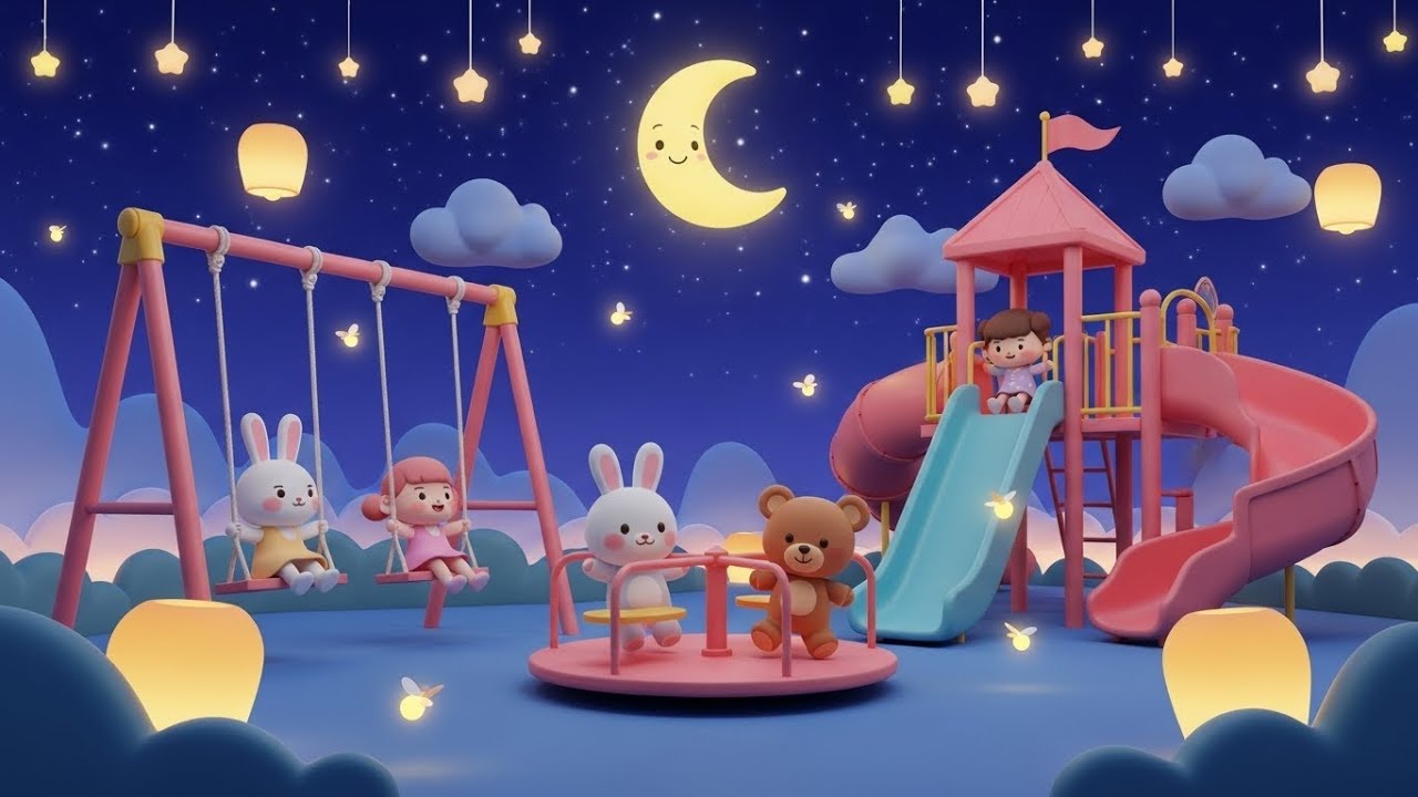Twinkle Twinkle Night Playground 🌙⭐ | Kids Song | Nursery Rhymes for Babies | Aniblaze Toons