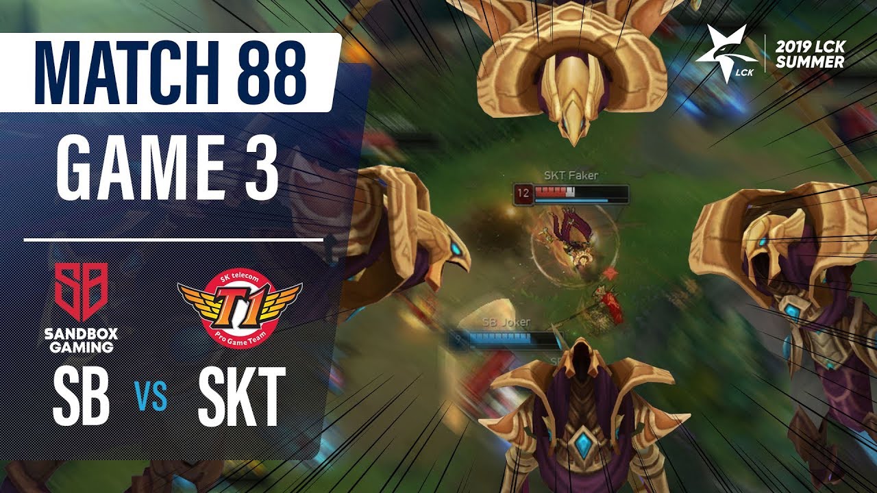 새가 날아든다 저기서 페이커가 날아든다 | 샌드박스 vs SKT H/L 08.17 | 2019 LCK 서머