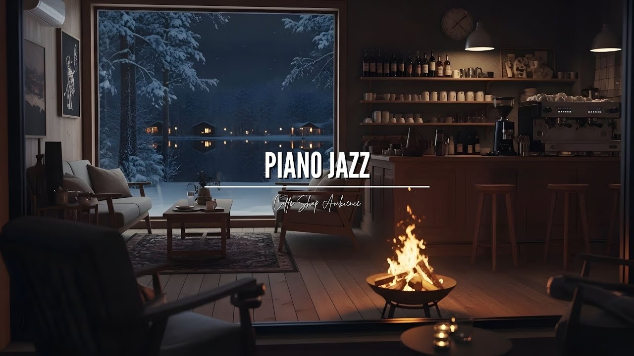 Cozy Piano Jazz 🎷 Relaxing Café Ambience for Focus & Sleep, Work, Study