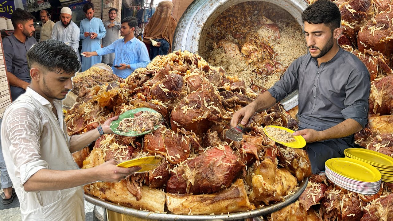 FAMOUS PESHAWARI SPECIAL GOLDEN BEEF PULAO MOUNTAIN - THE EXTREME PAKISTANI STREET FOOD ZAIQA CHAWLA