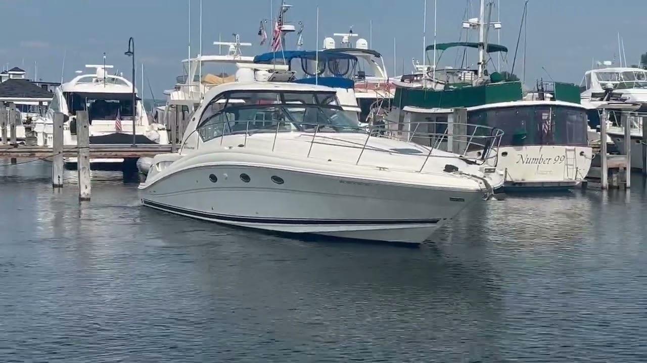 Sea Ray 420 Sundancer Docking in Petoskey Michigan