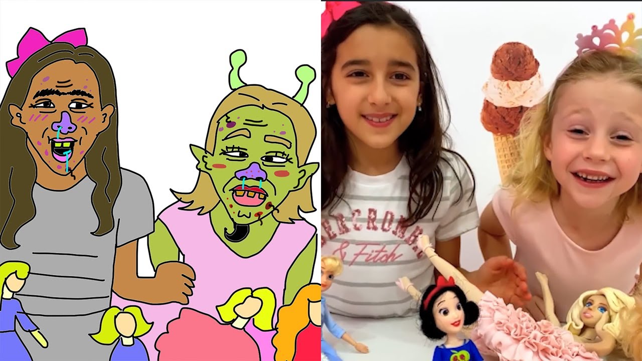 Diana wants to be a good sister for baby Oliver l Diana and Roma | Funny Drawing Meme
