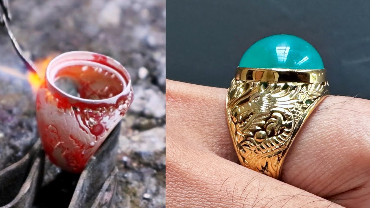 how gold plated ring is made - video hand making jewelry