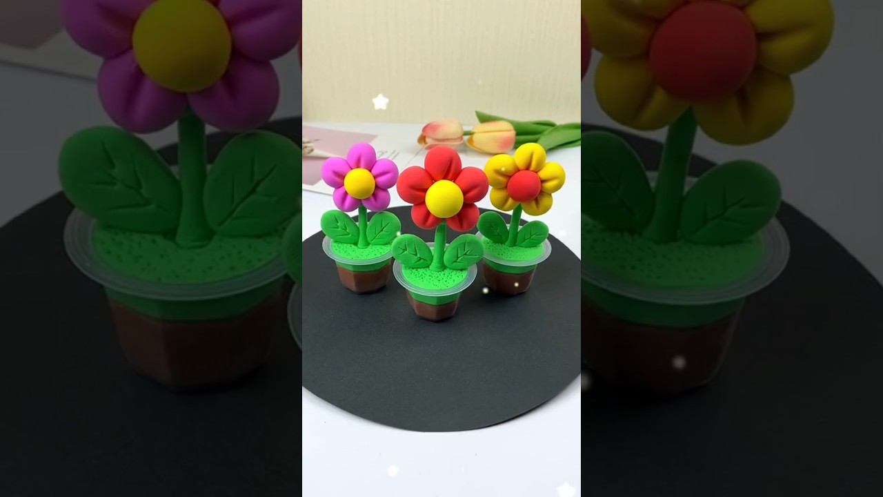 How to makes small flowers #slime #how to make #miniflower