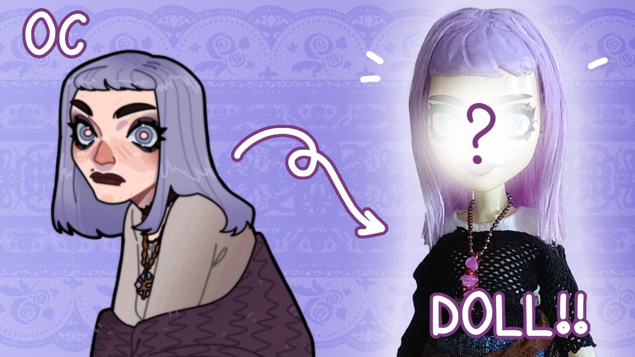 Turning my OC into a DOLL!! (Monster High custom doll)