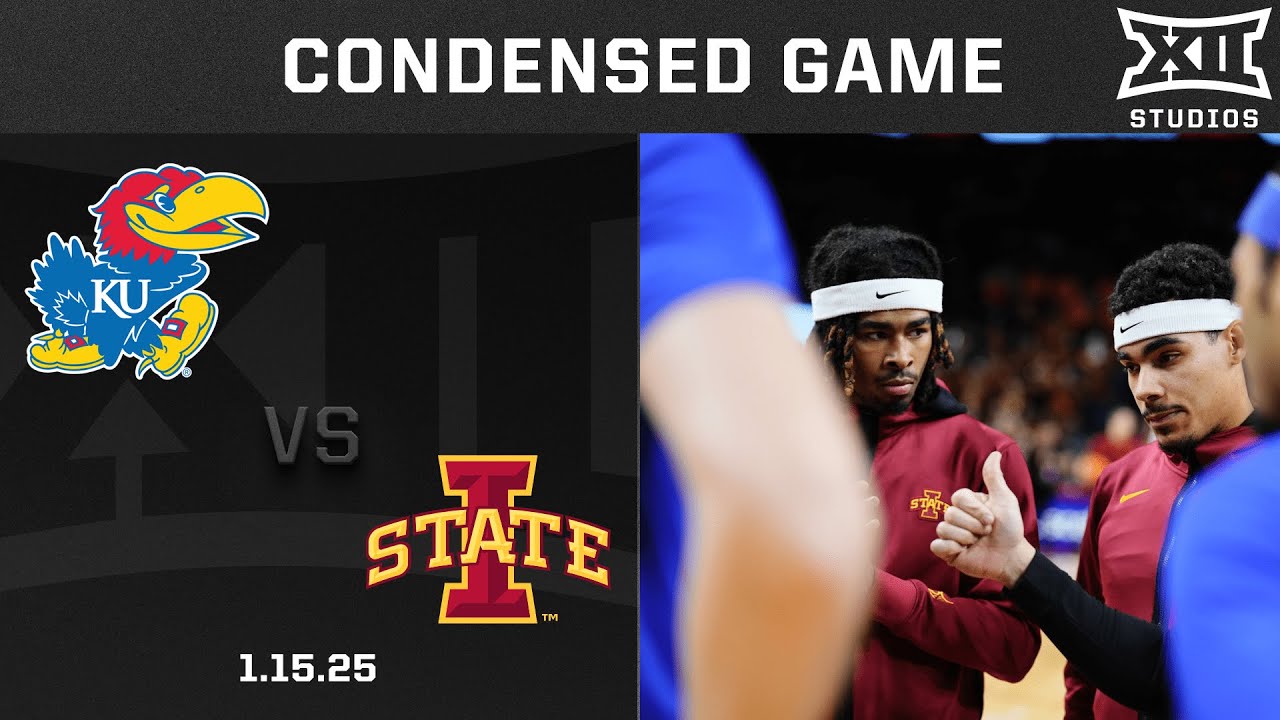 #9 Kansas vs. #2 Iowa State Condensed Game | 2024-25 Big 12 Men's Basketball