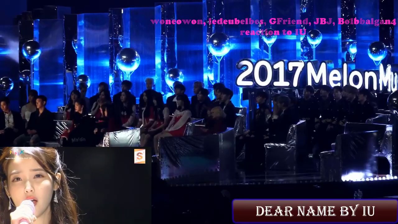 JBJ Woneowon GFriend ledeubelbes reaction to IU DEAR NAME  in MMA 2017 fancam #6