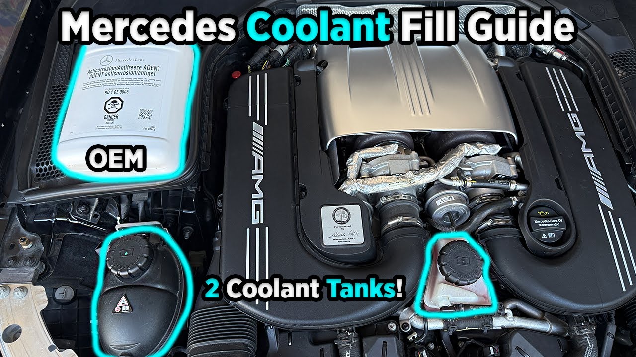 Mercedes M177 Engine Coolant Fill Guide - Step by Step