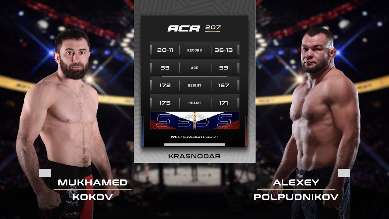 Мухамед Коков vs. Алексей Полпудников | Mukhamed Kokov vs. Alexey Polpudnikov | ACA 207