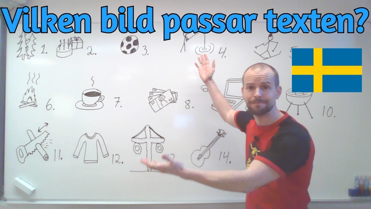 Vilken bild passar till texten? (övning, ordkunskap) SFI