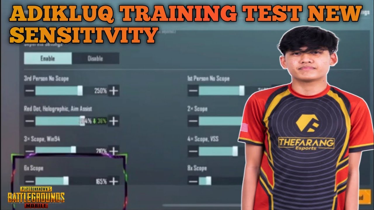 Frg AdikLuq Training Test & Setting  Sensitivity Red Dot & Scope 6 | Pubg Mobile