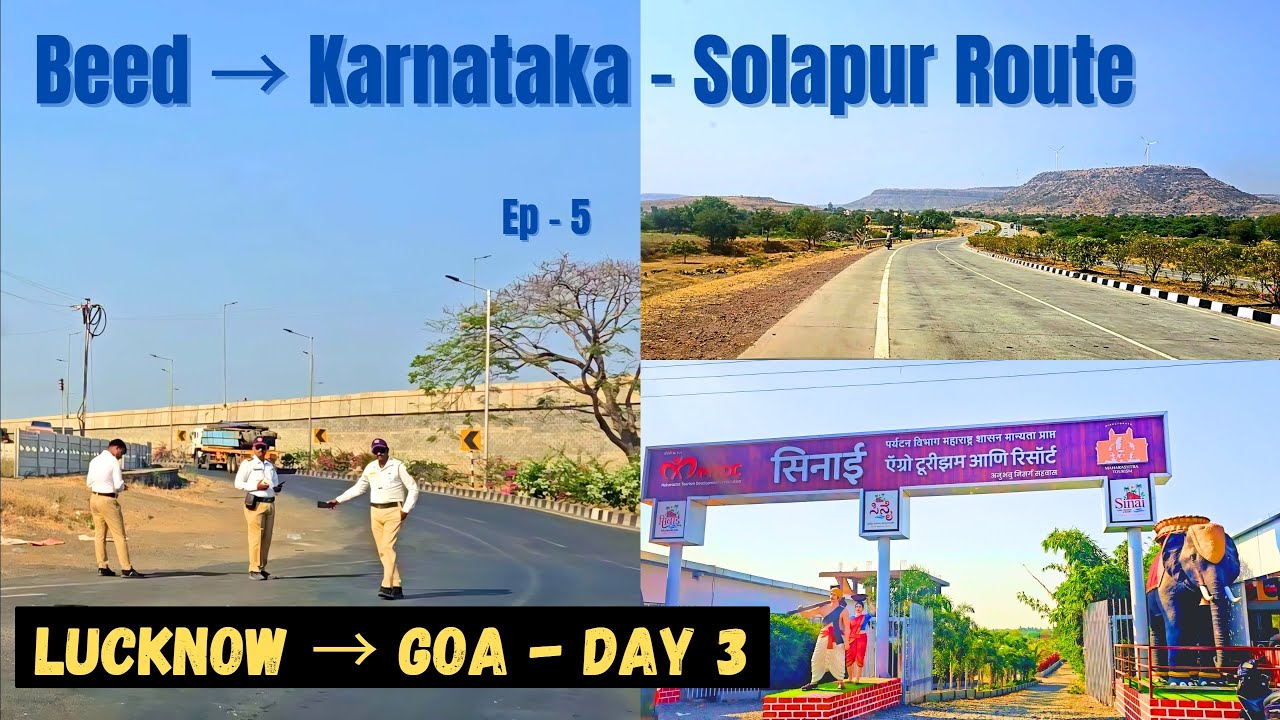 Ep 5: Goa Road Trip Day 3 | Beed to Karnataka Border | Best Route & Food Stops After Solapur