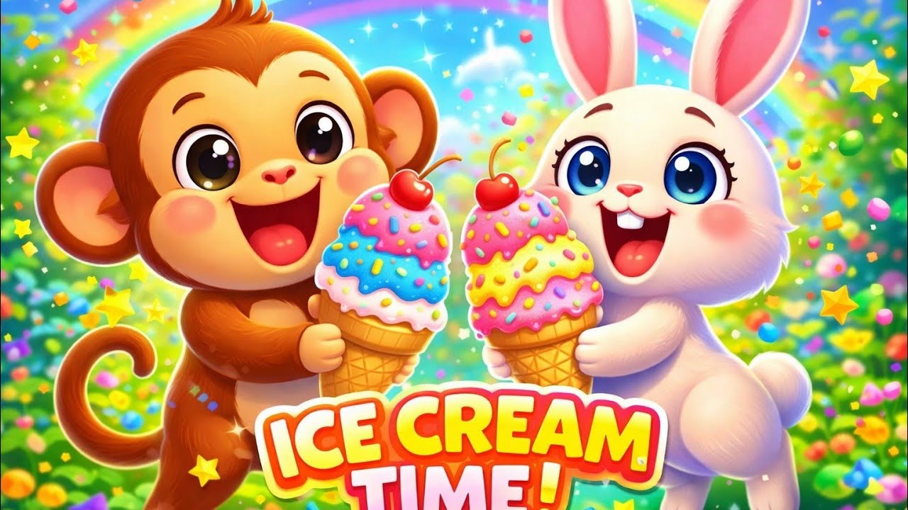 “Kids Love This Ice Cream Song! 🍨🐵🐰”
