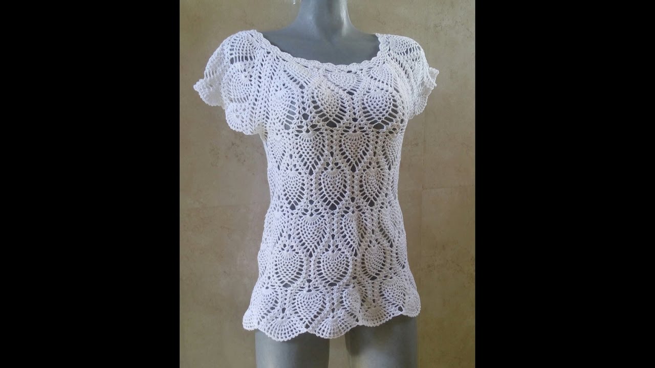 Blusa piñas con canesu rectangular parte 3