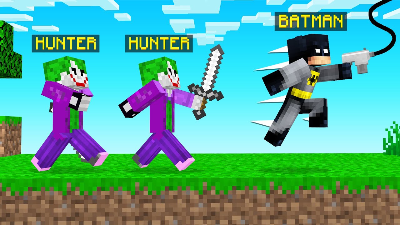 JOKER Vs BATMAN In Minecraft! (Speedrunner VS Hunters)