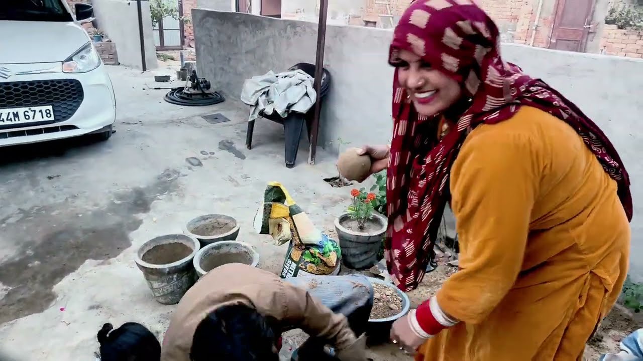 आखिरकार फूल लगाए दिए और घर में फूलों का फॉर्म बना दिया kavitaVijay28 blog trending viral video 