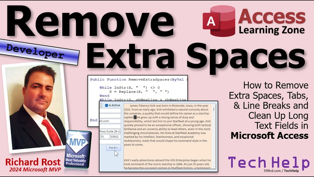 How to Remove Extra Spaces, Tabs, & Line Breaks and Clean Up Long Text Fields in Microsoft Access