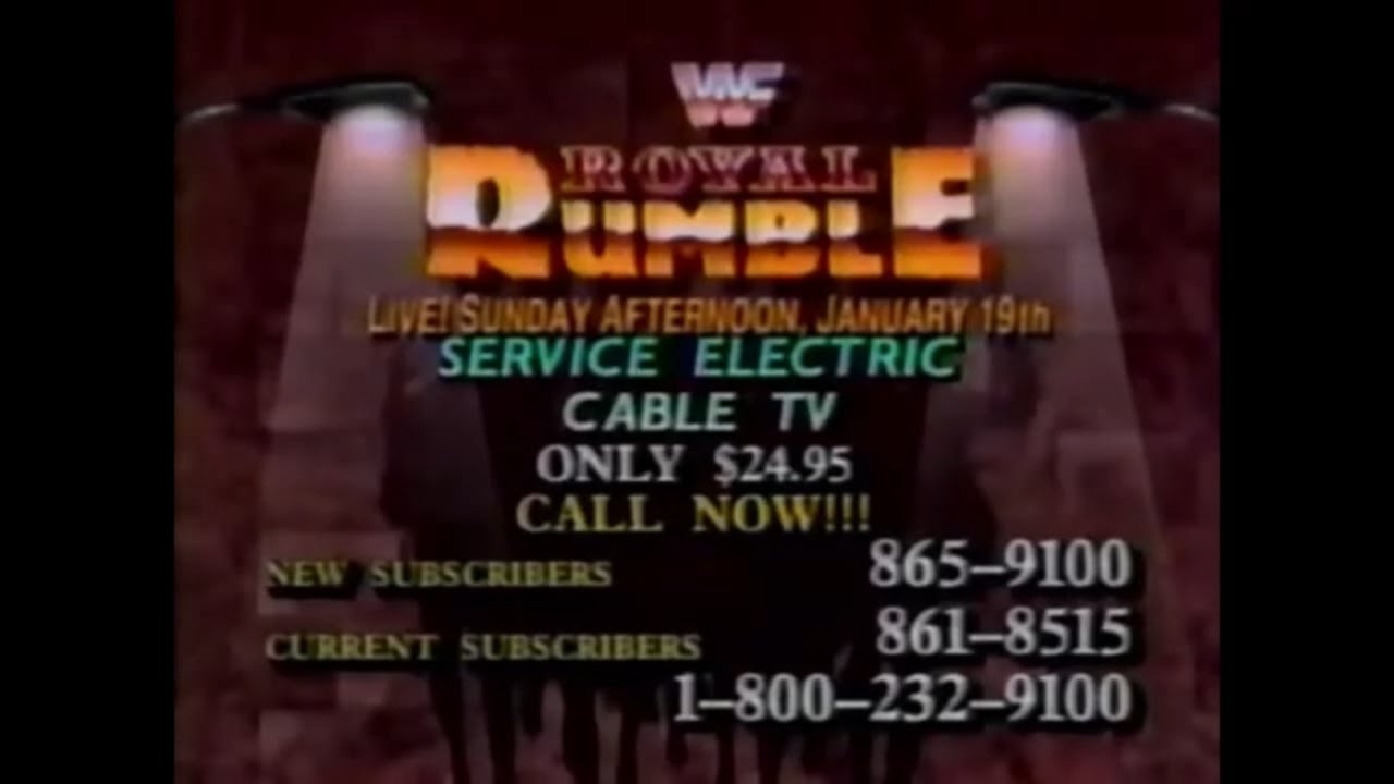 Rare 1992 WWF Royal Rumble Lehigh Valley PPV Market Specific Promo Commercial