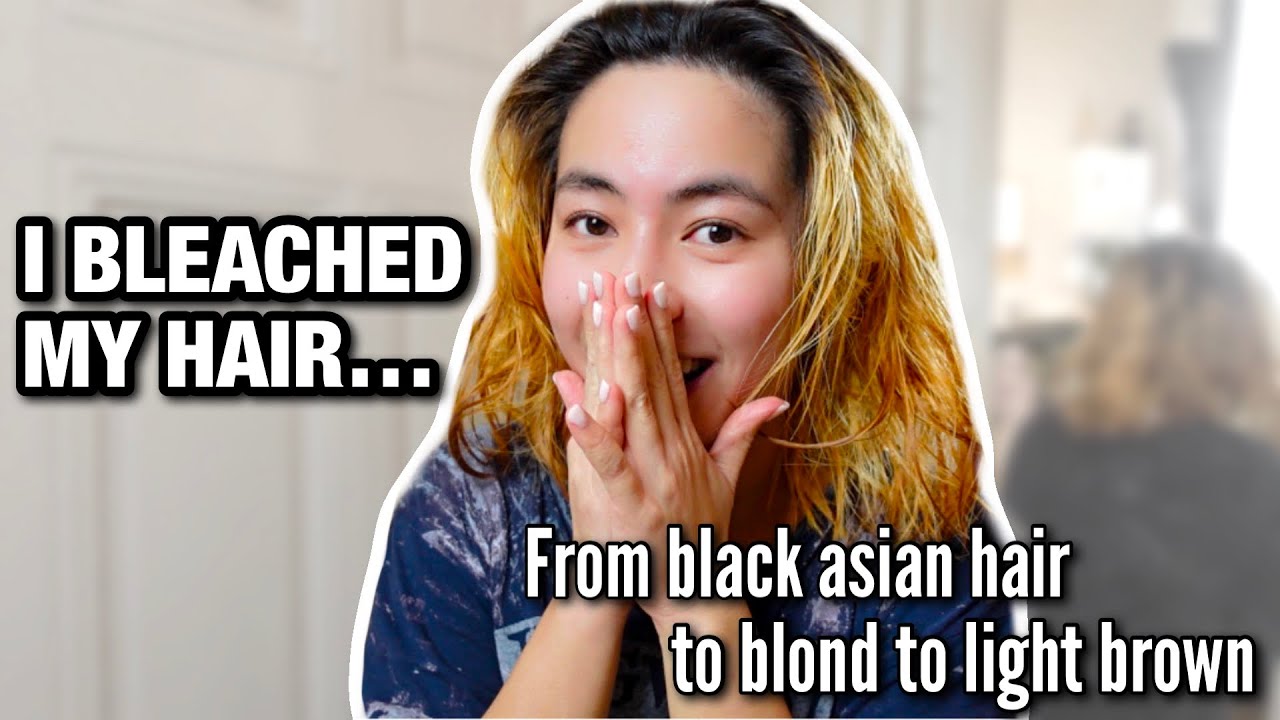 I BLEACHED my hair at home | Asian dark hair to blond to light brown (how i fixed my orange hair)