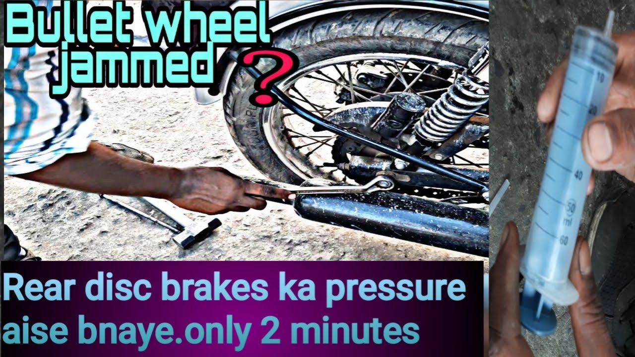 Royal enfield rear disc brake problem,how to make pressure of rear disc of bullet