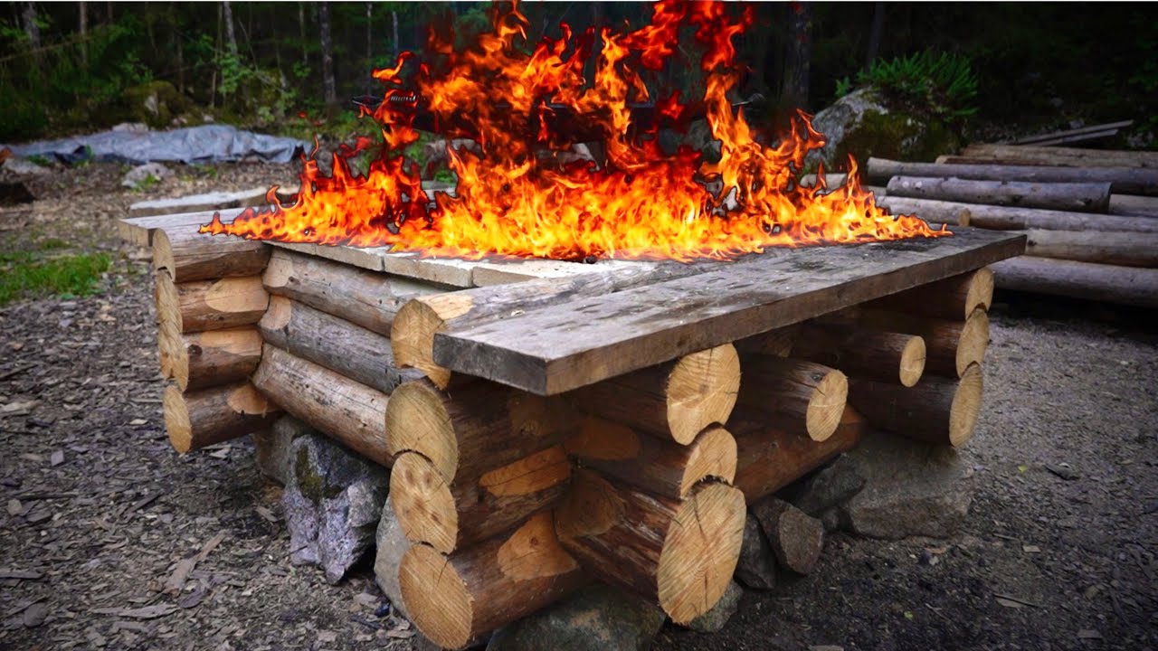 How I Built a Fire Pit with NON-Burning LOGS