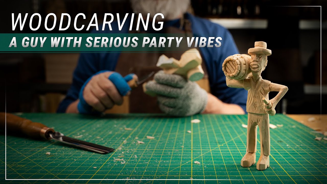 Carving Figures Holding Objects &ndash; Man with Keg and Bottle Project