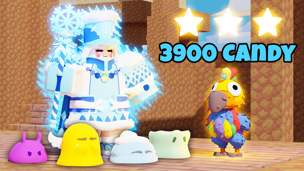 I Got 3900 Candy And 4 Slimes With Sophia + Lucia + Noelle Kit (Roblox Bedwars)