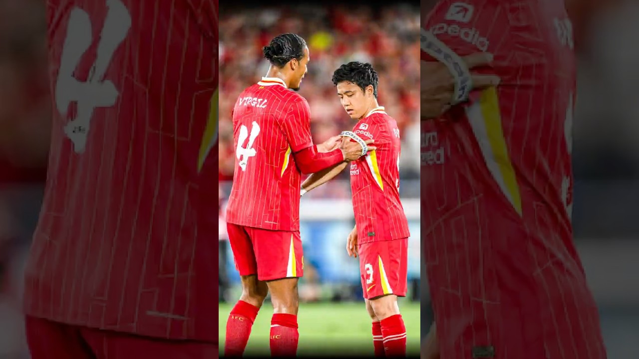 In the 61st minute, Wataru Endo came on for Virgil Van Dijk &mdash;and took over the captain&rsquo;s armband🤩🔴