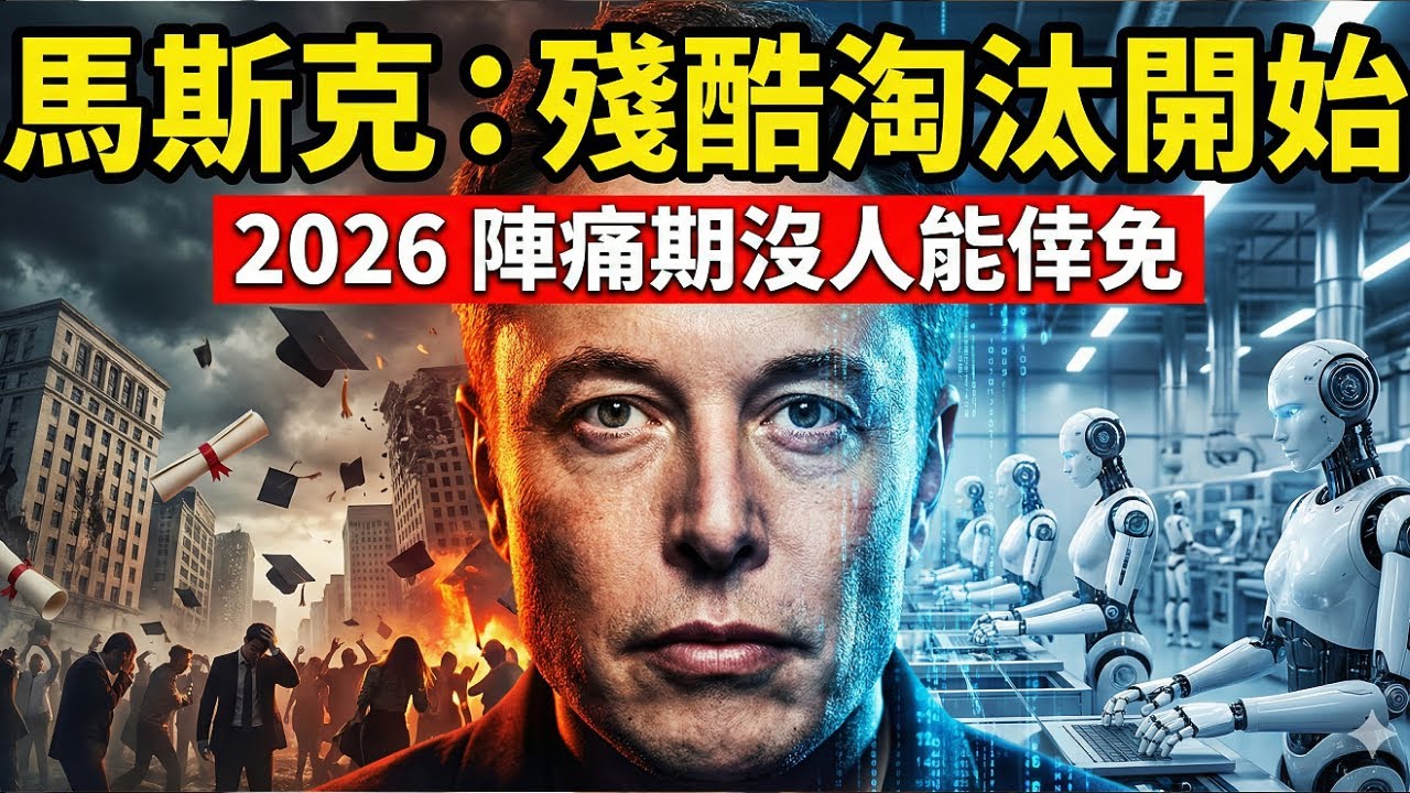 馬斯克終於攤牌了！2026年開始，90%台灣人恐怕撐不過這一關！