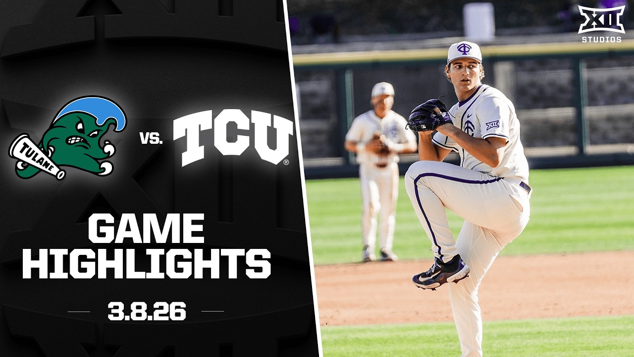 Tulane vs. TCU Game #2 Highlights (3.8.26) | 2026 Big 12 Baseball