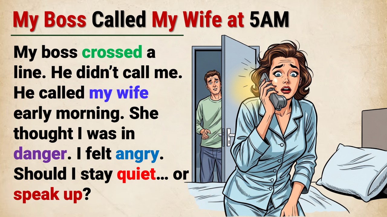 My Wife Was Scared by My Boss 🔥Learn English With Story || Graded Reader📚