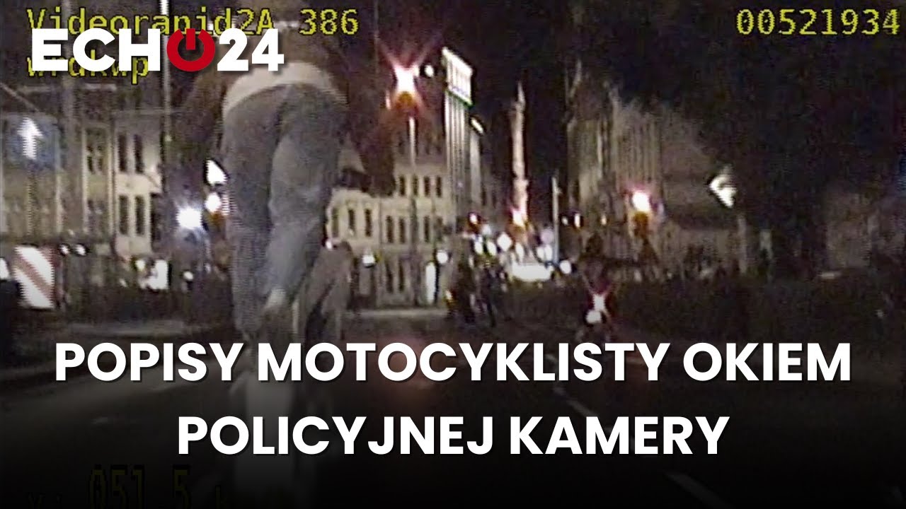 Popisy motocyklisty okiem policyjnej kamery